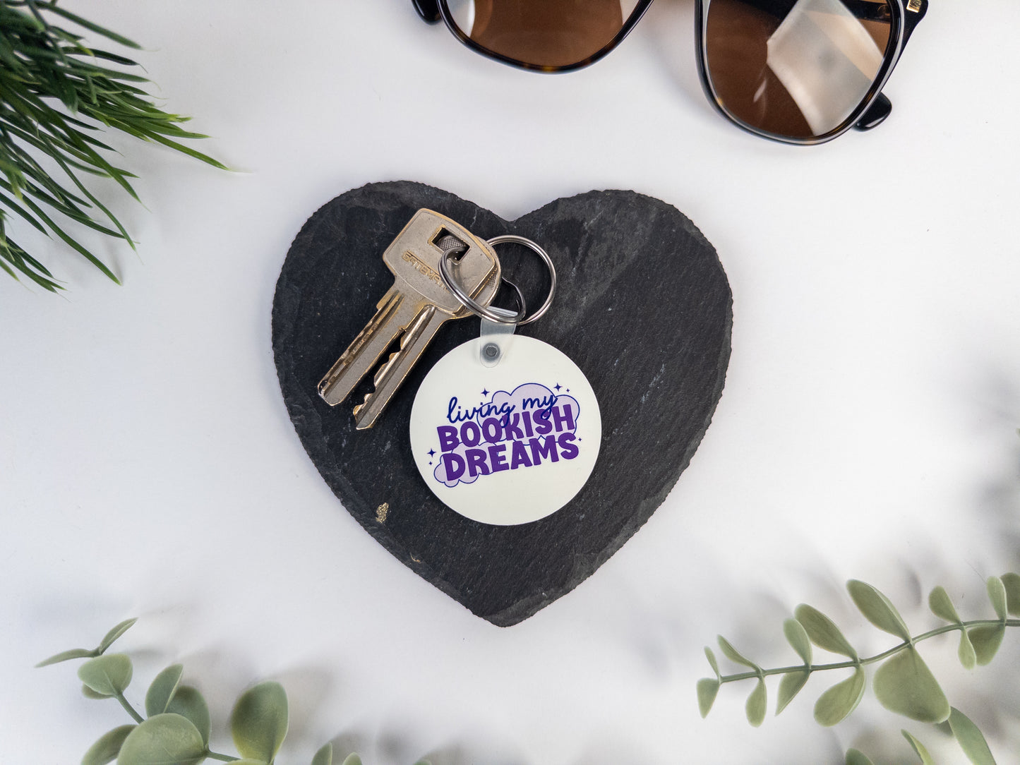 Living my Bookish Dreams Keyring