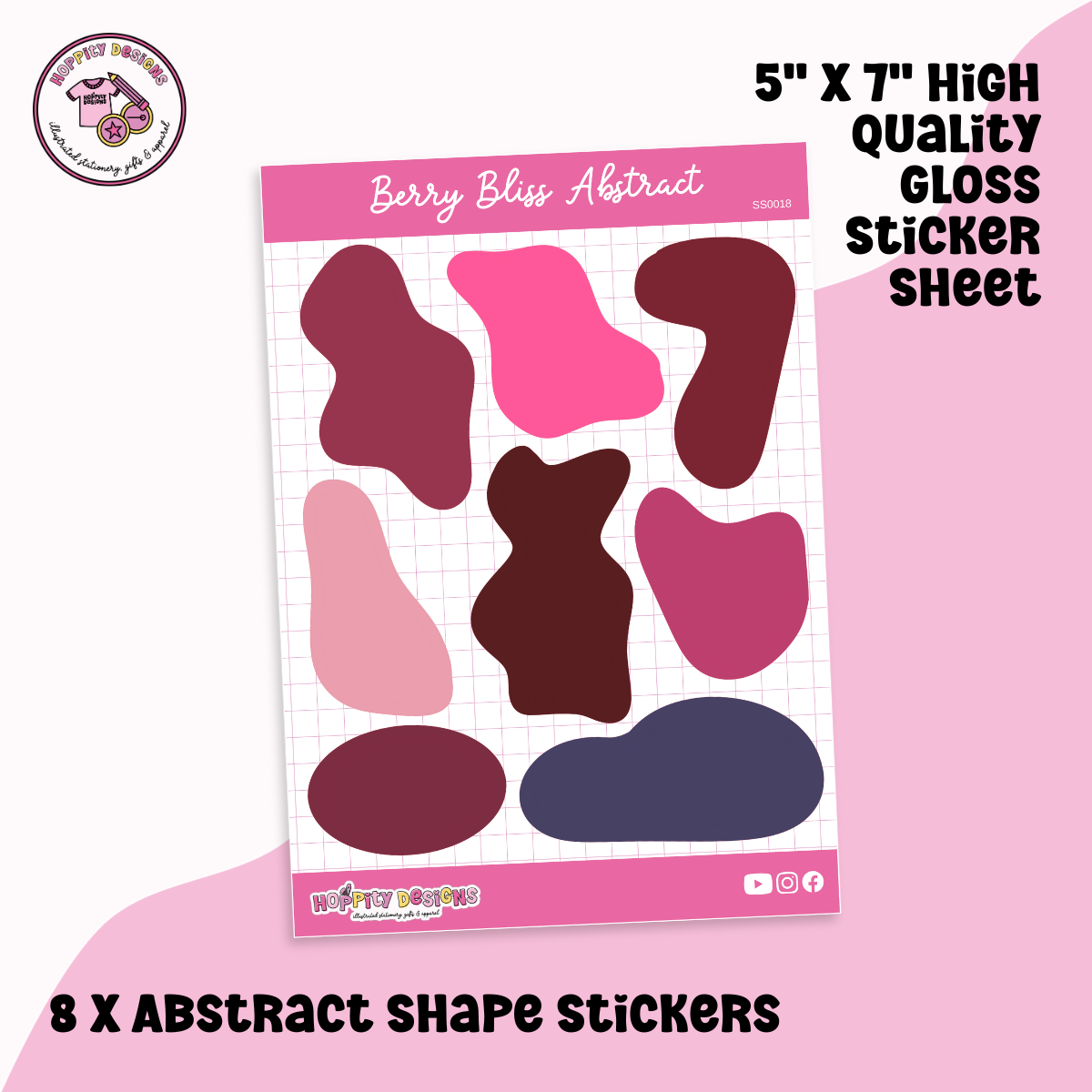 Berry Bliss Abstract Planner Stickers - SS0018