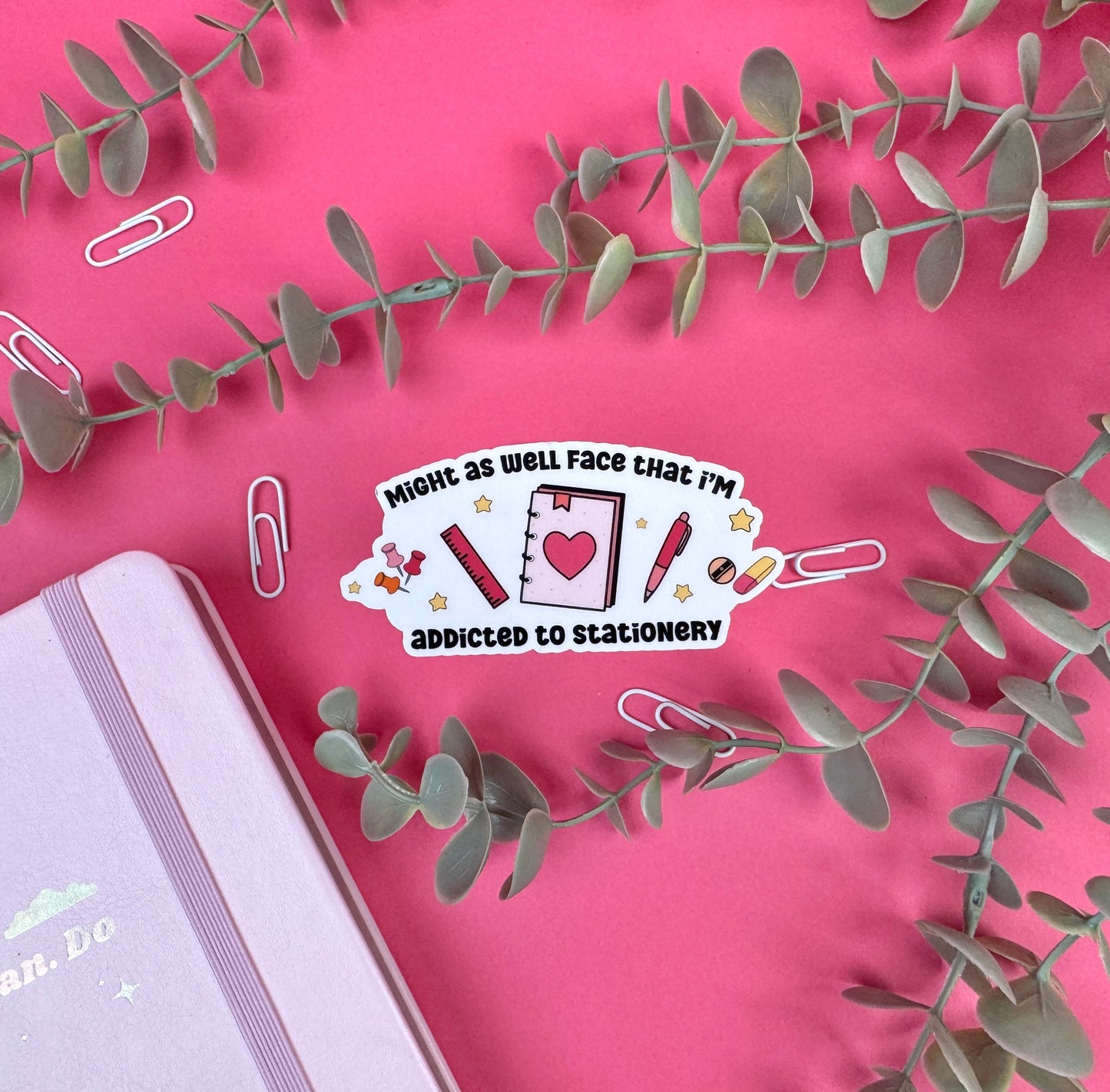 Addicted to Stationery Die Cut Sticker
