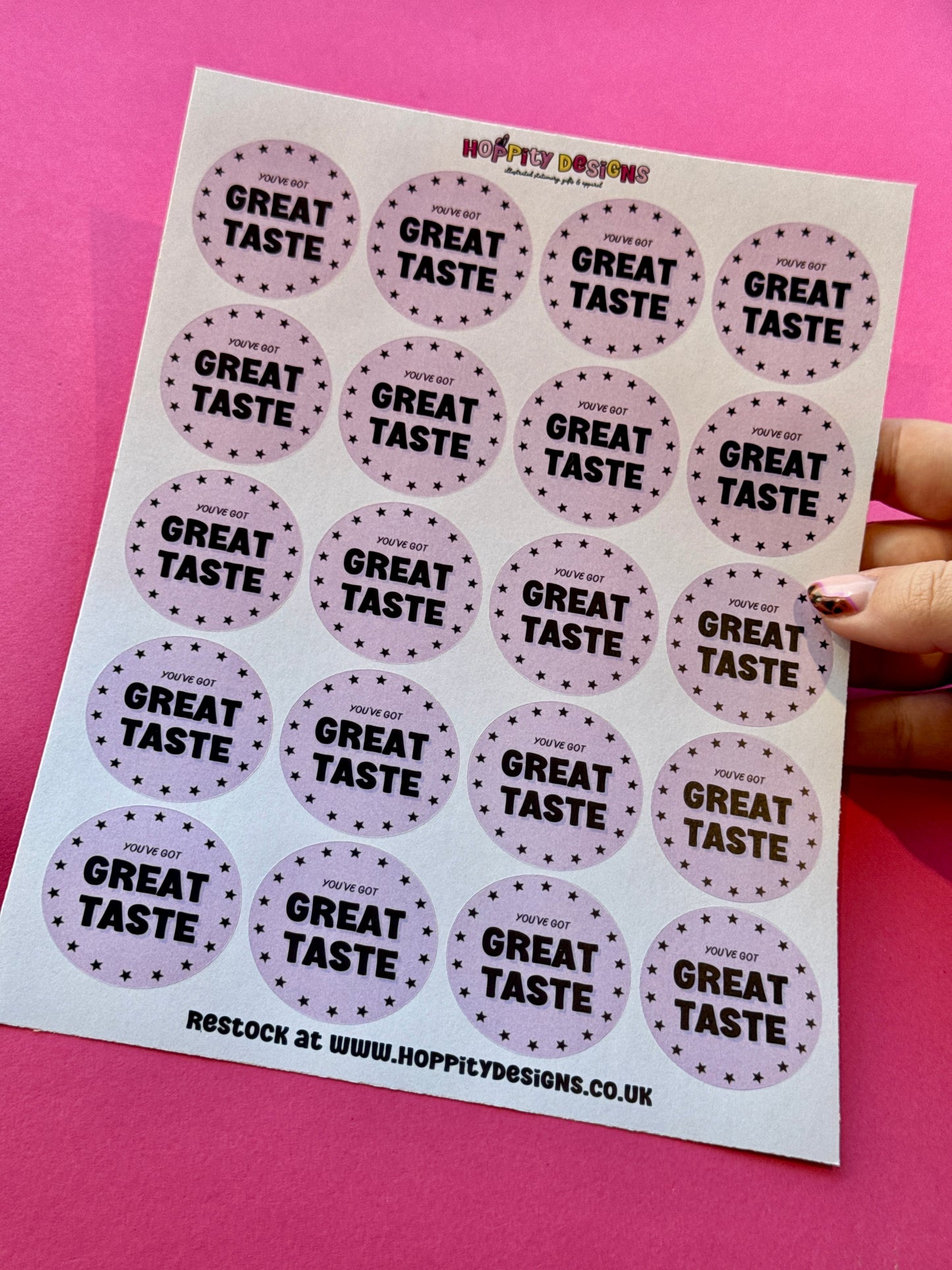 You've Got Great Taste Stickers