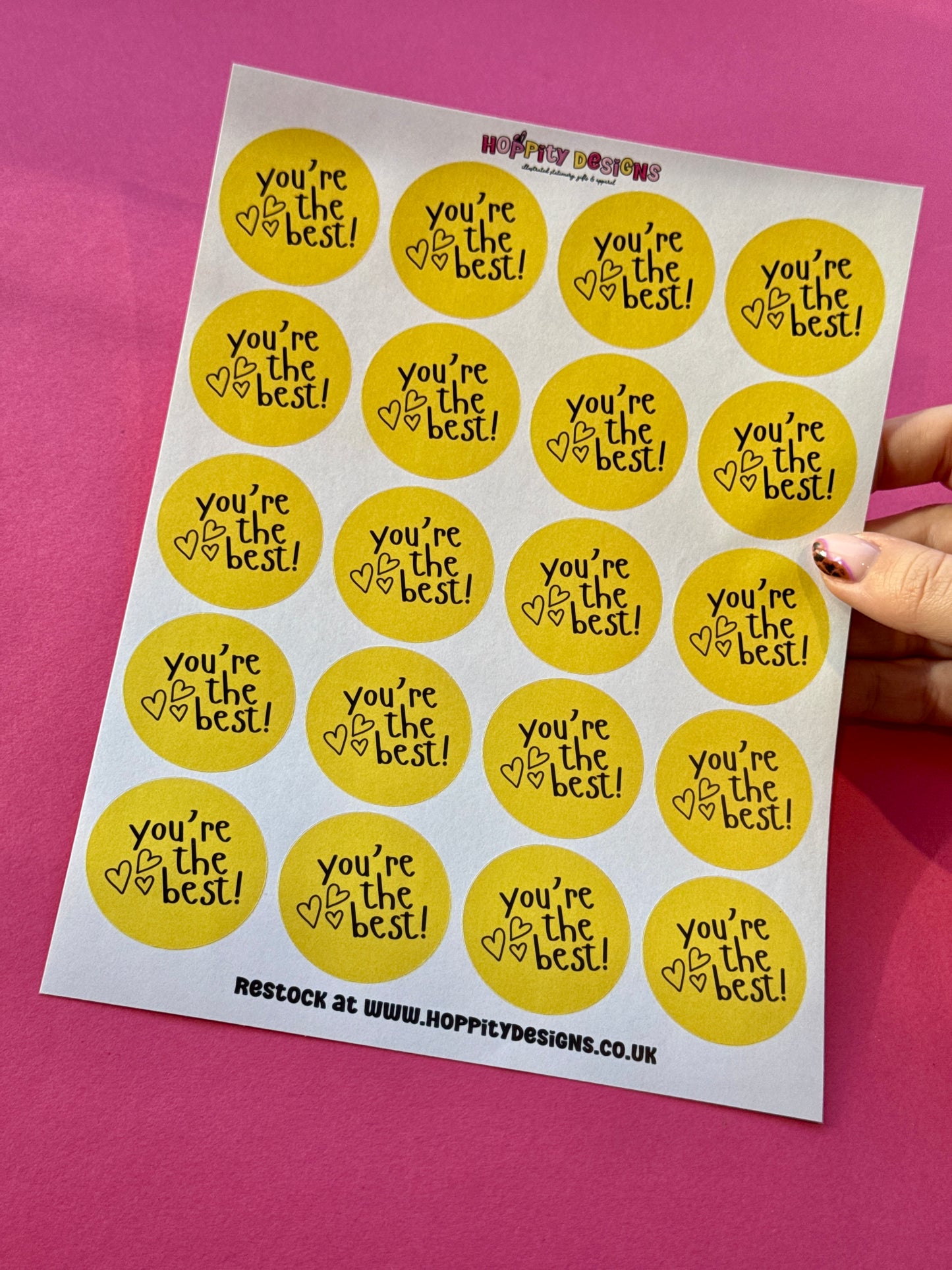 You're the Best Parcel Stickers
