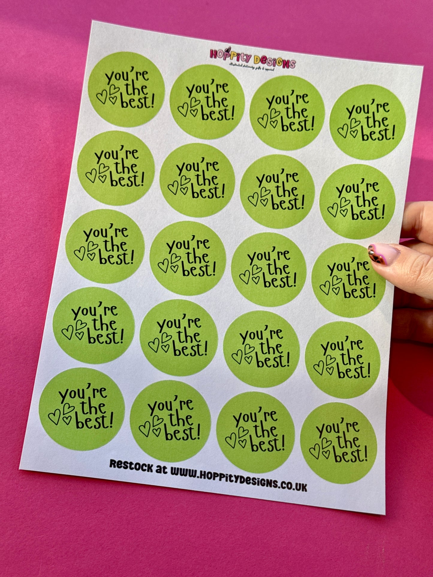 You're the Best Parcel Stickers