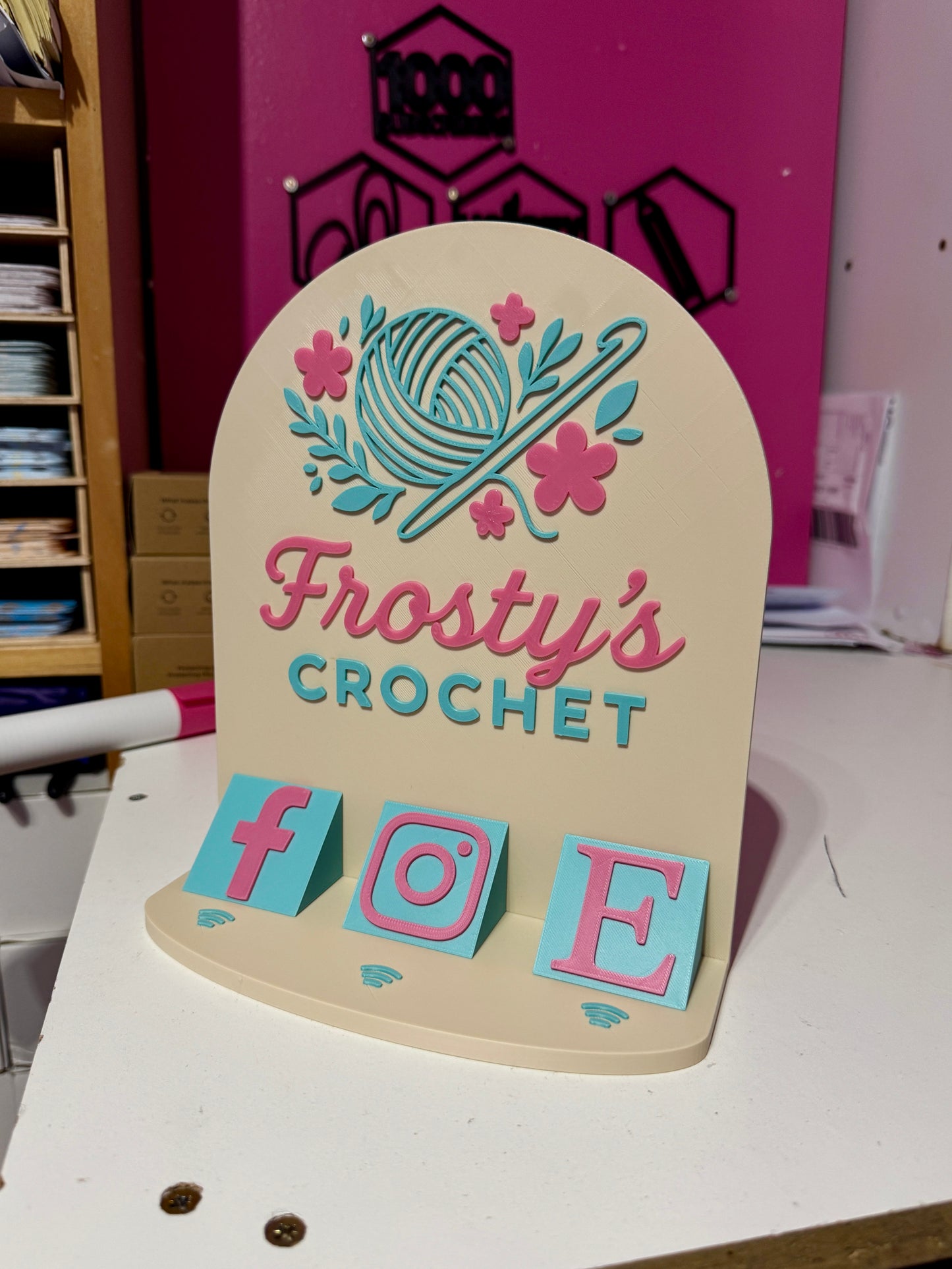 Custom Social Media NFC Logo Sign