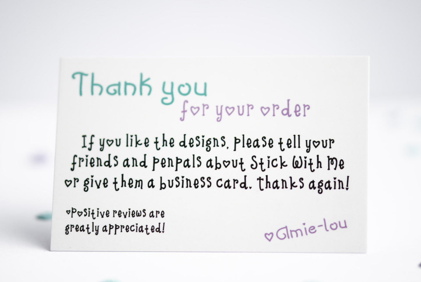 Square White Business Cards