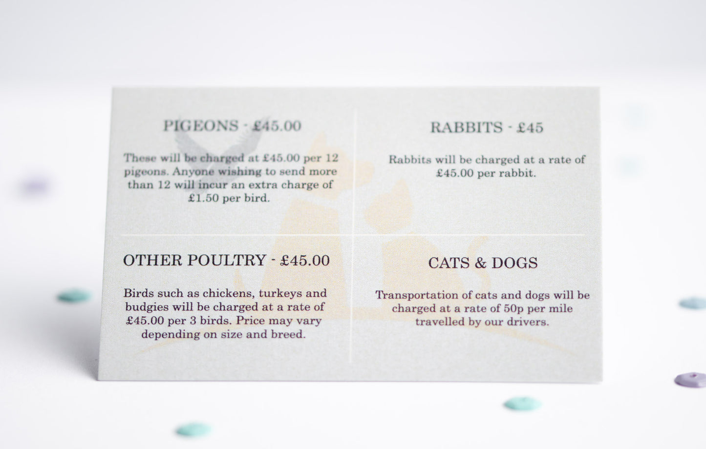 Square White Business Cards