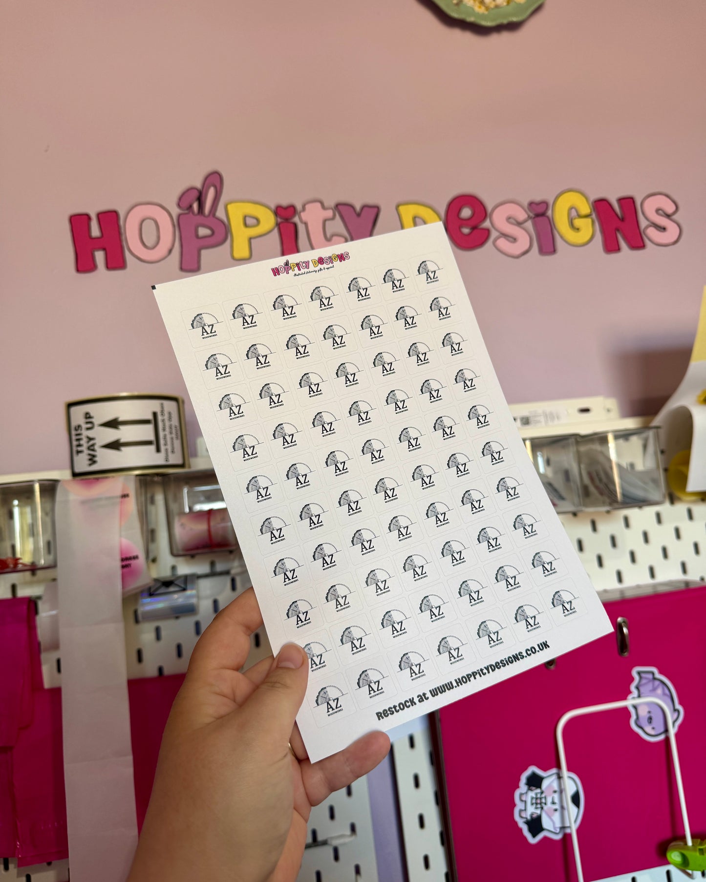 20mm Square Logo Stickers