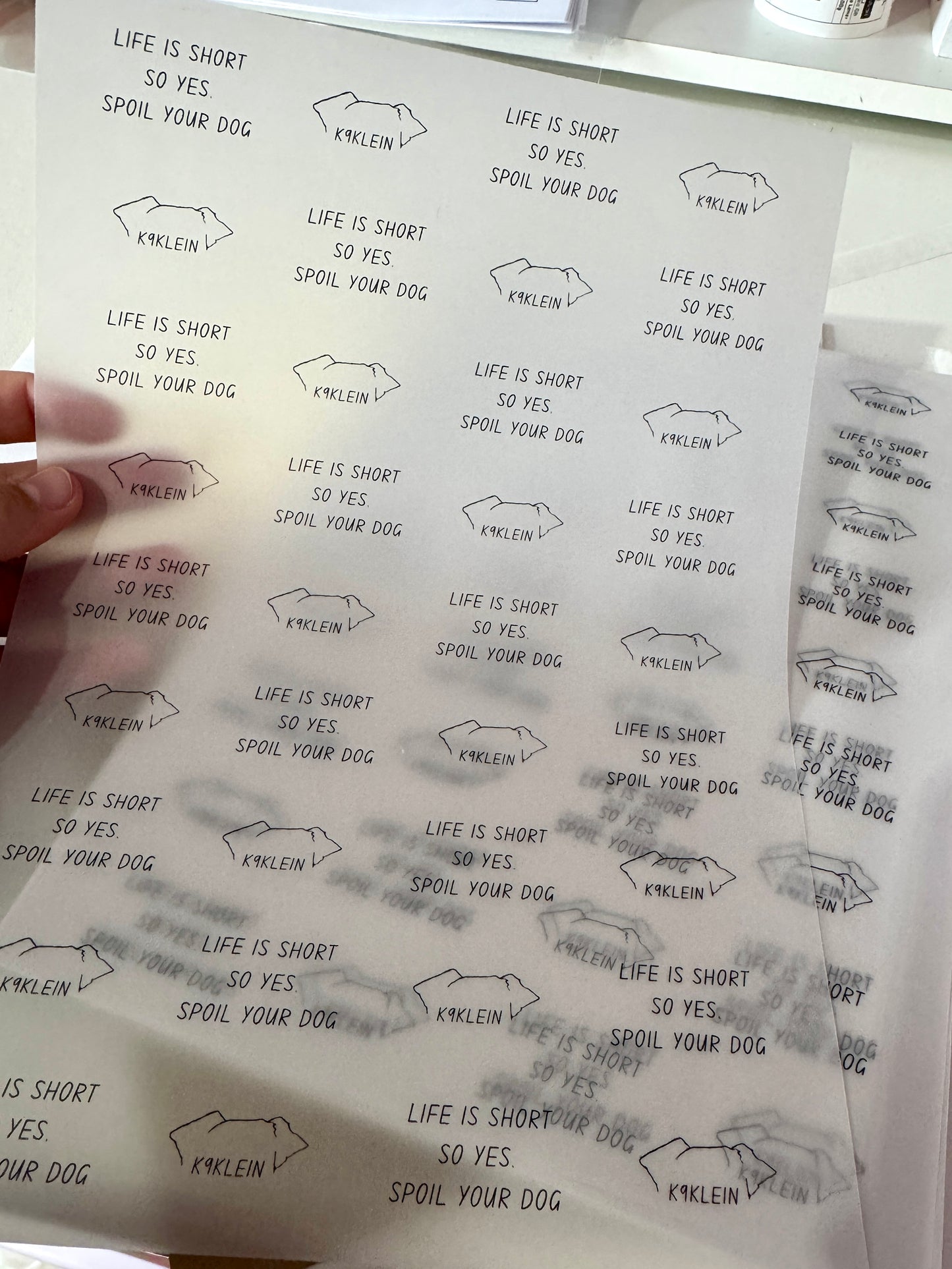 A4 Custom Printed Logo Vellum