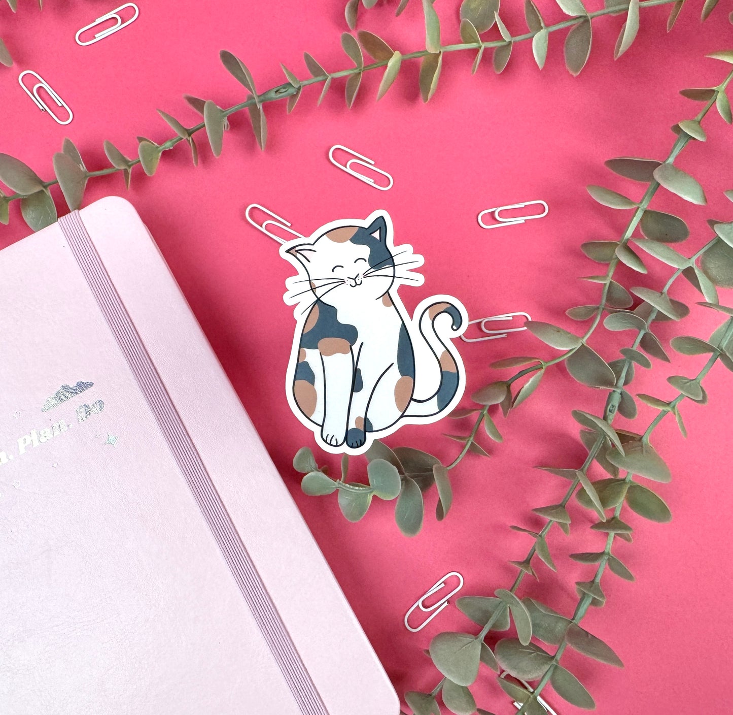 Calico Cat Die Cut Sticker