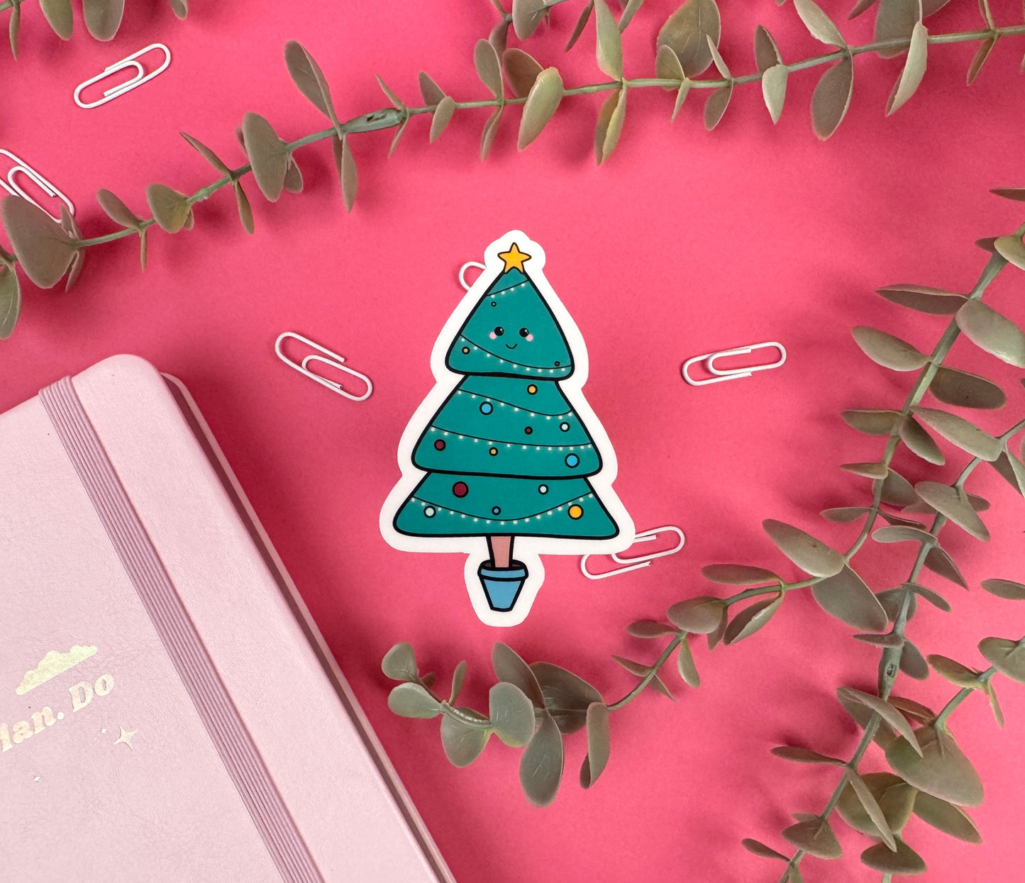 Christmas Tree Die Cut Sticker