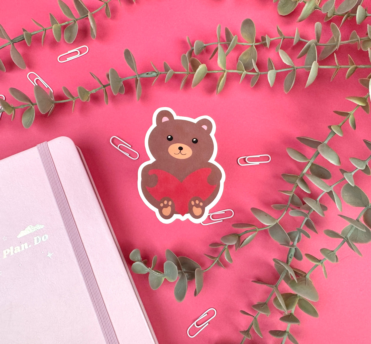 Kawaii Bear Die Cut Sticker