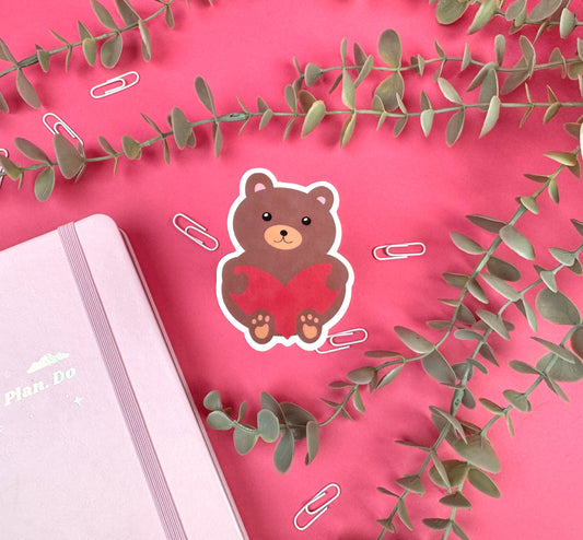 Kawaii Bear Die Cut Sticker