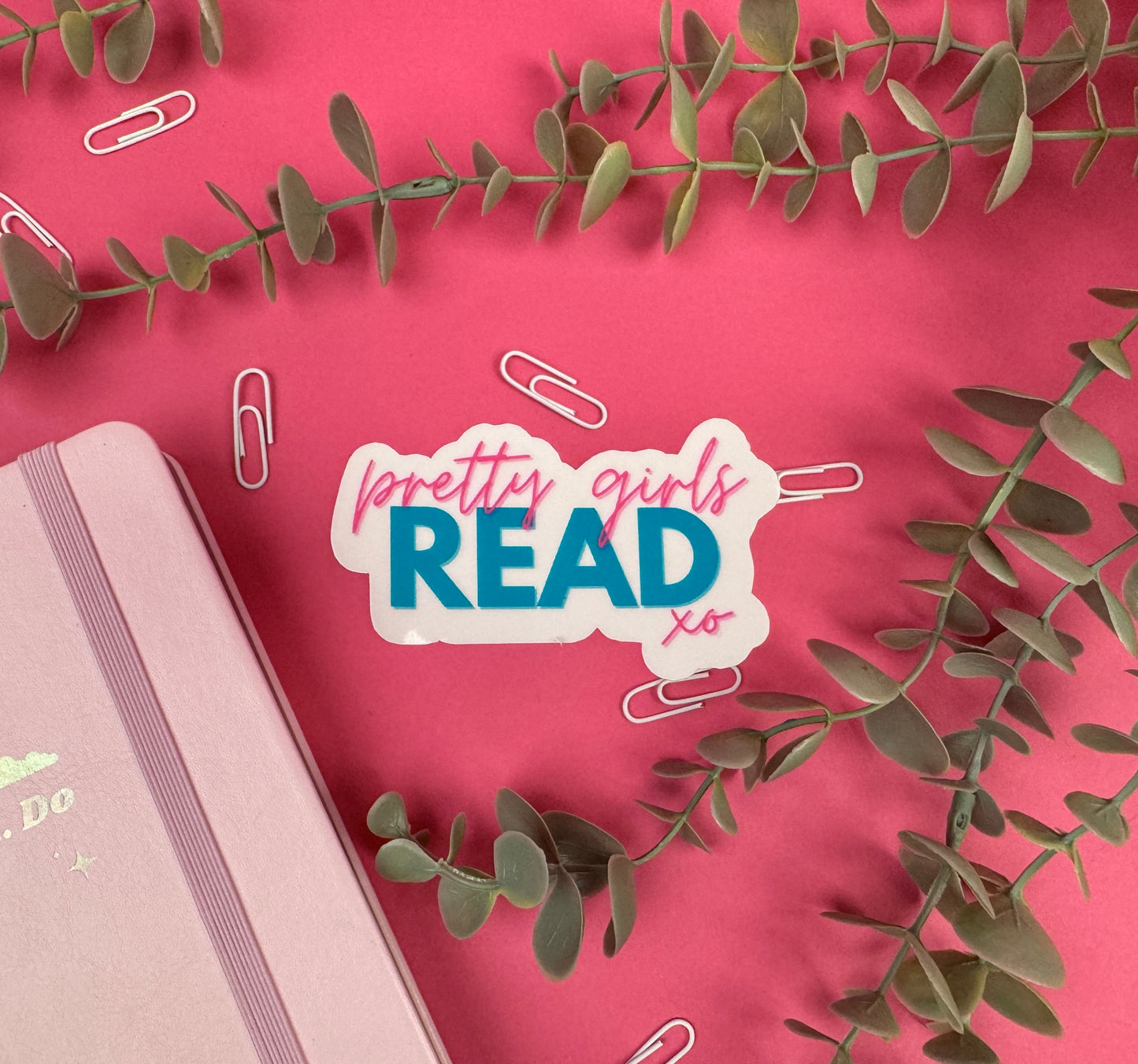 Pretty Girls Read Die Cut Sticker