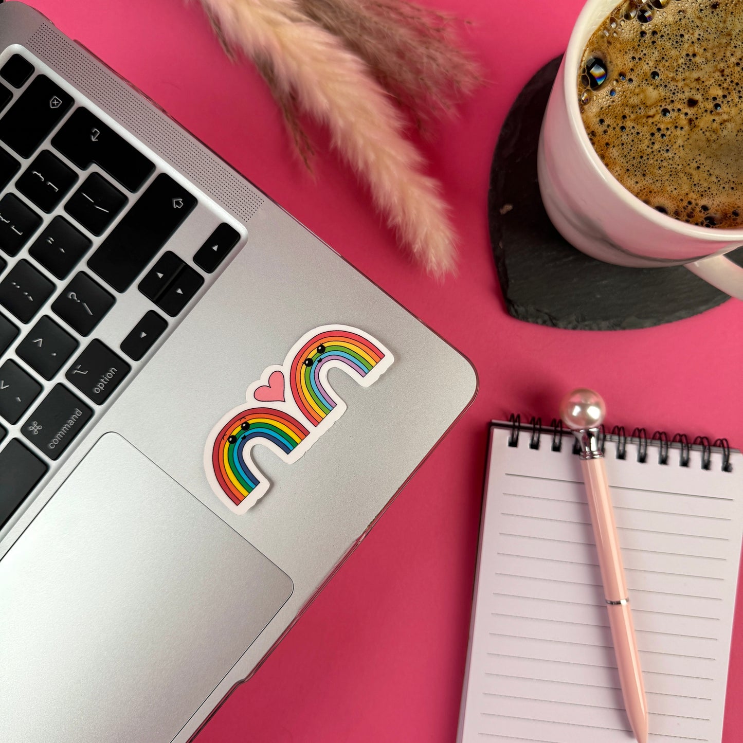 Rainbow Couple Die Cut Sticker