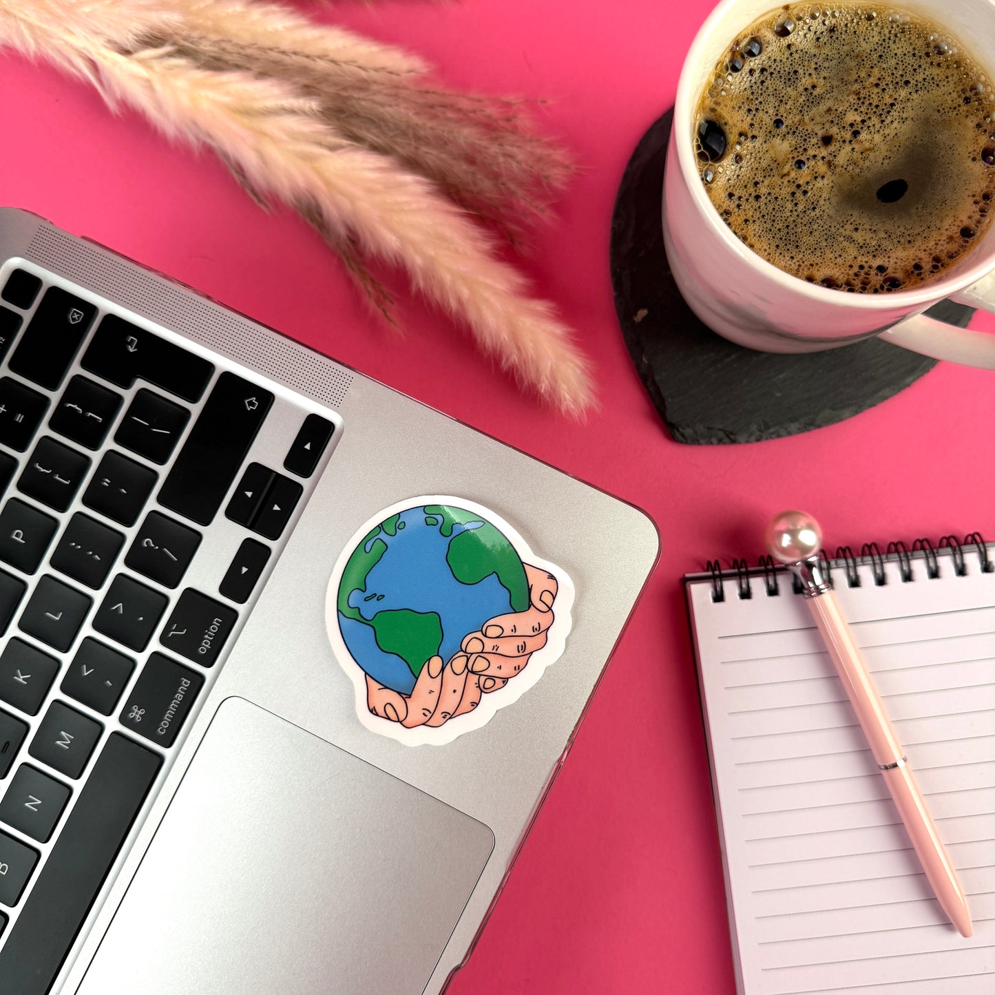 World in Hands Die Cut Sticker