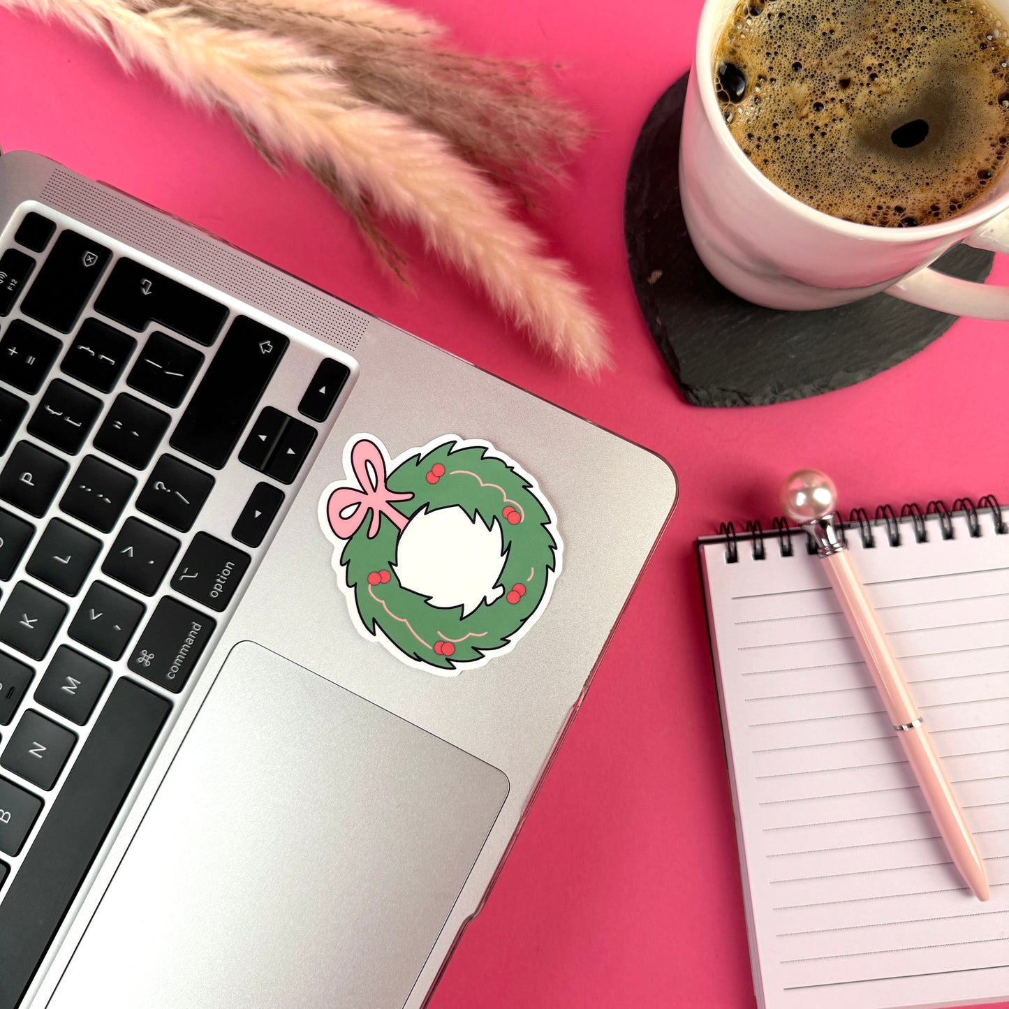Christmas Wreath Die Cut Sticker
