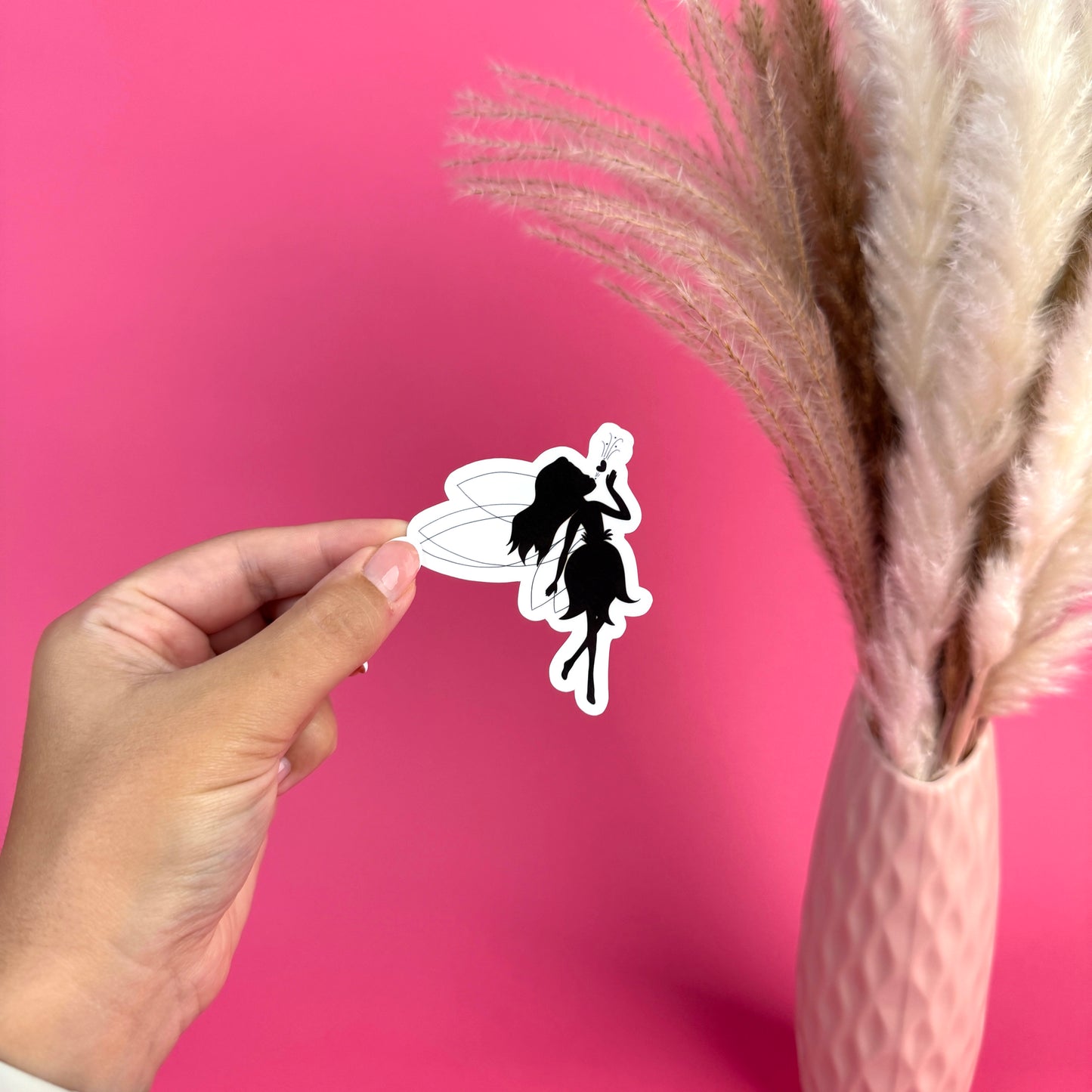 Fairy Silhouette Die Cut Sticker