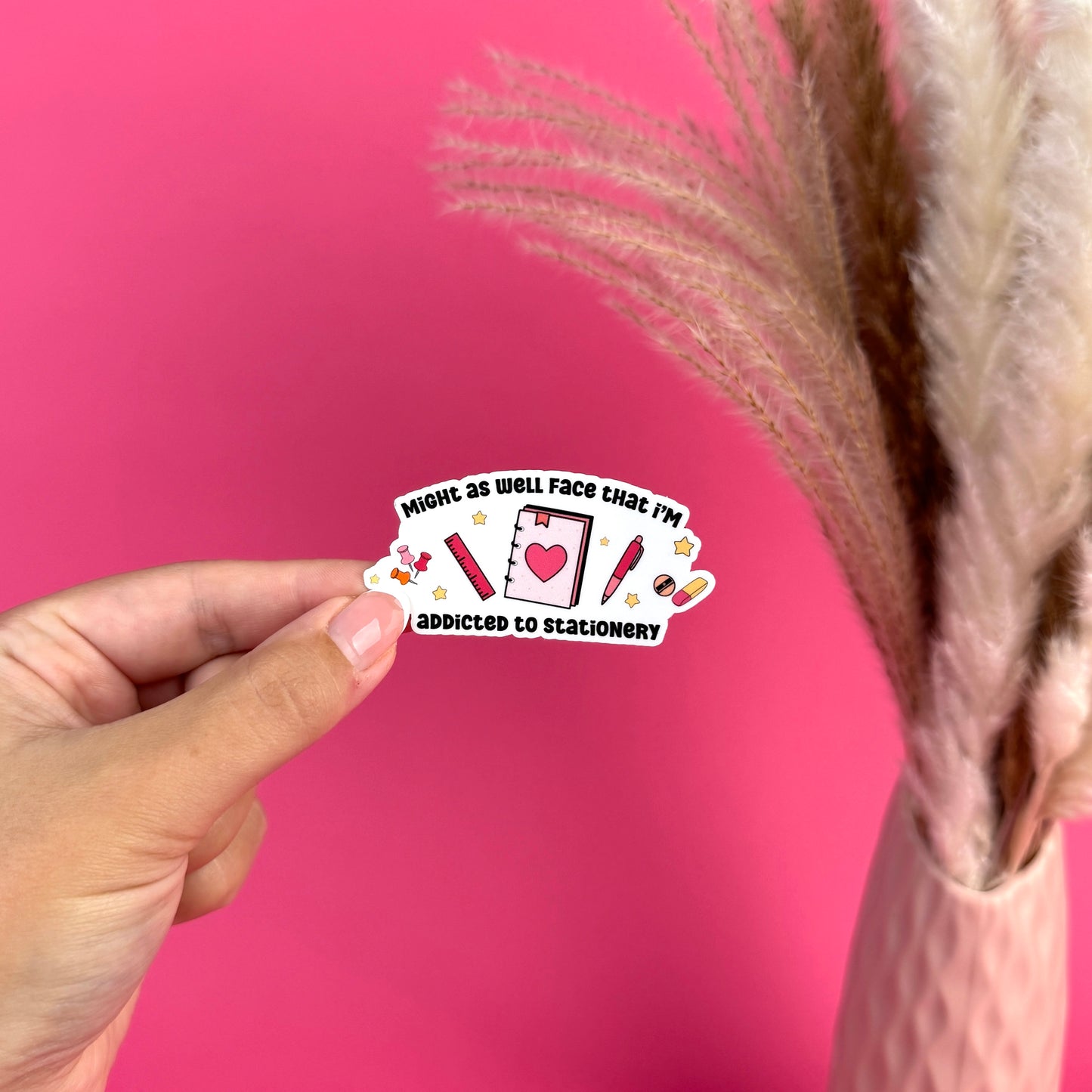 Addicted to Stationery Die Cut Sticker