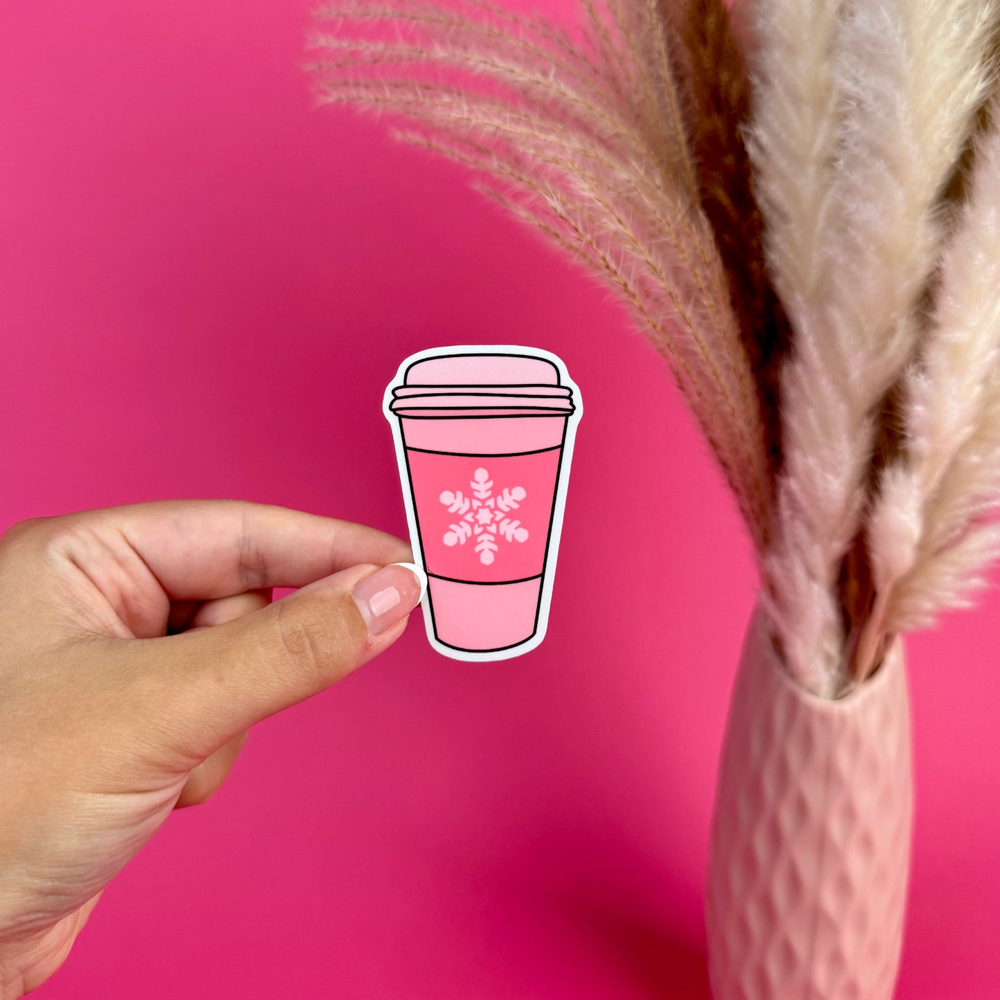 Christmas Takeaway Coffee Cup Die Cut Sticker