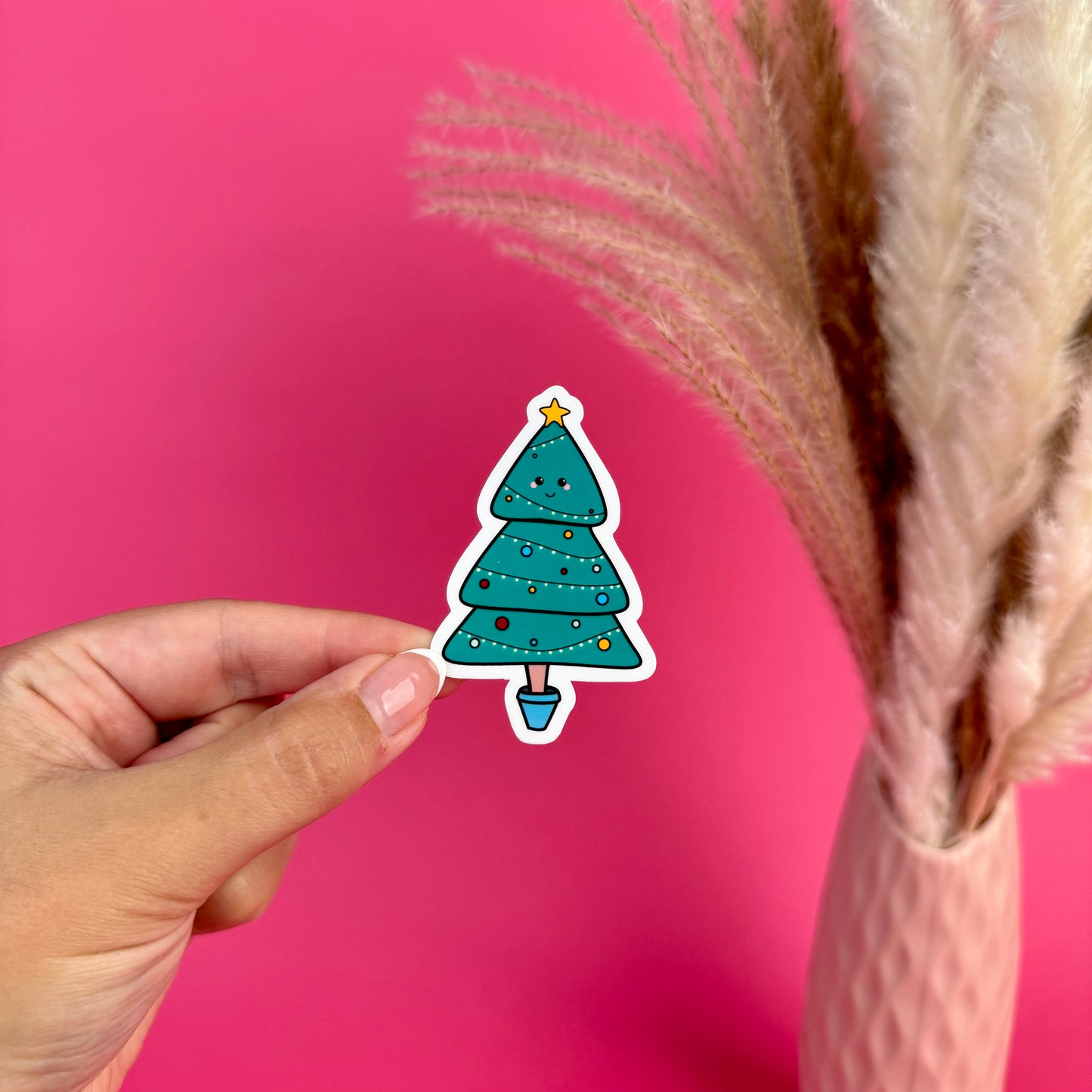Christmas Tree Die Cut Sticker