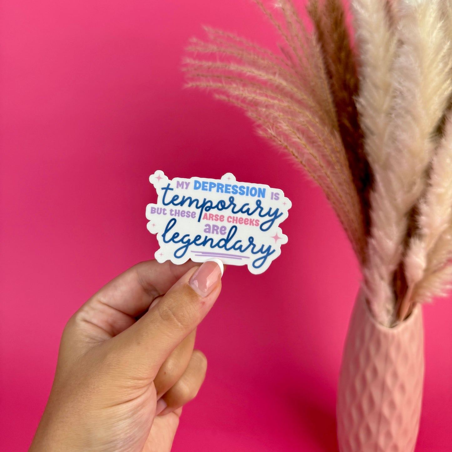 Depression is Temporary Die Cut Sticker