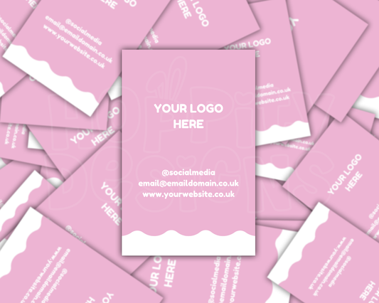 Scalloped Edge Business Cards - Pre Designed