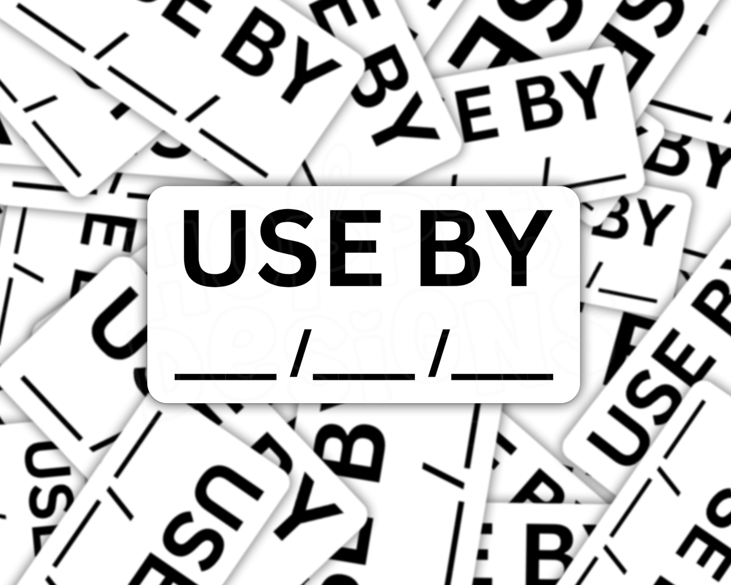 Rectangle Use by Date Expiry Stickers