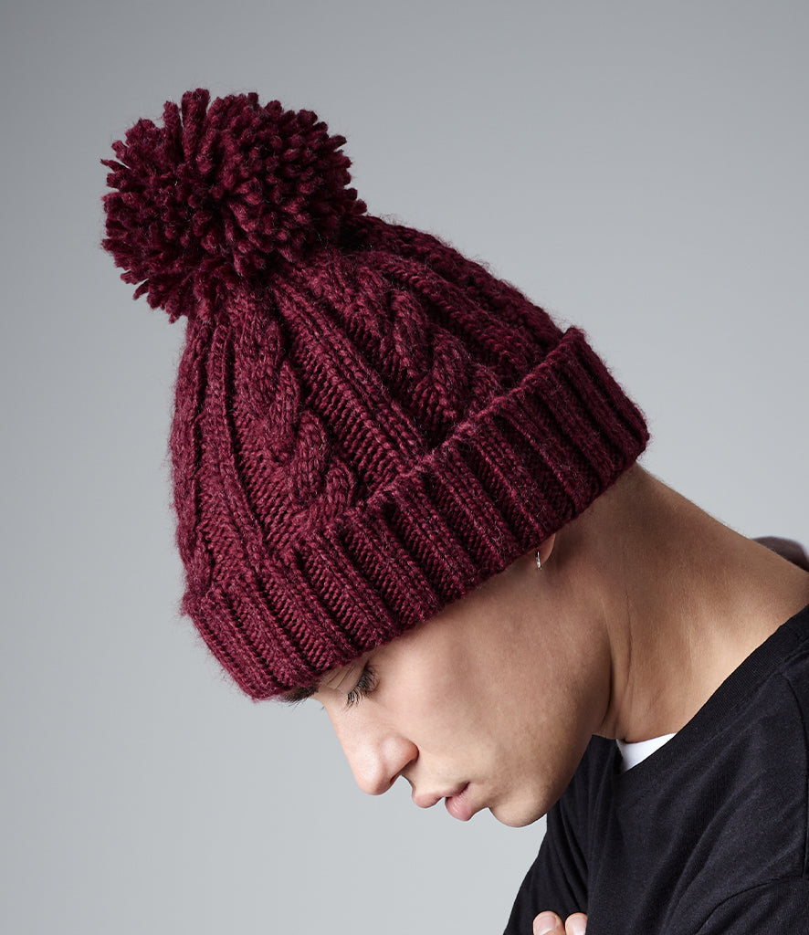 Embroidered Logo Bobble Beanie