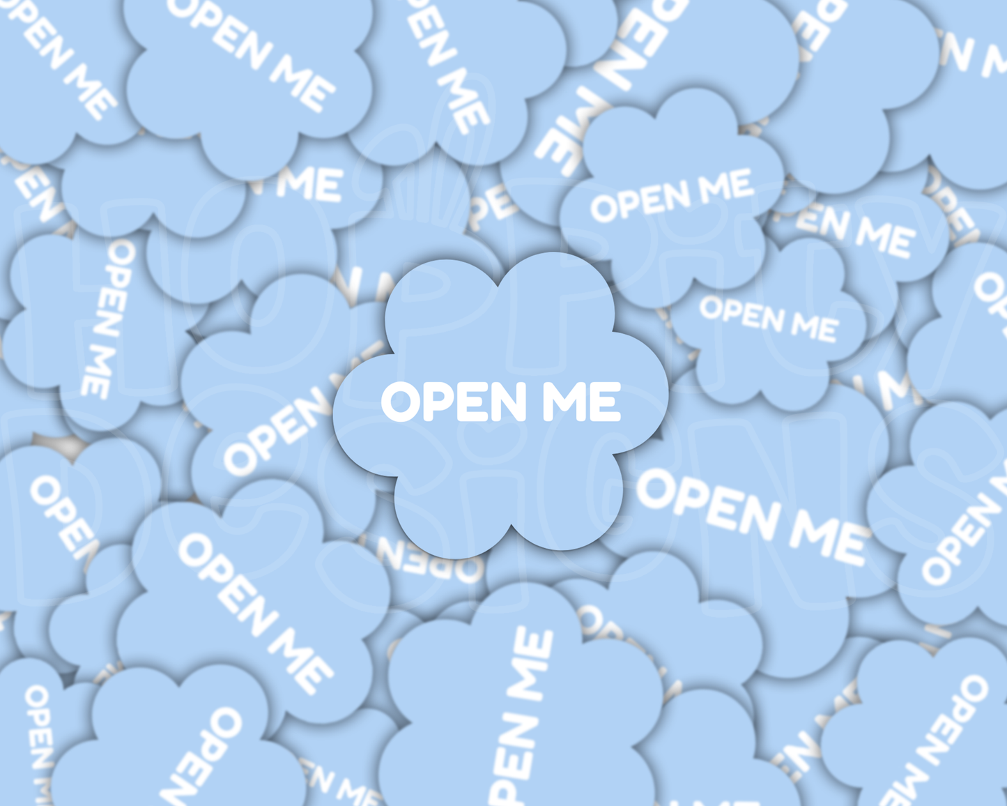 Open Me - Pastel Flower Envelope/Parcel Stickers