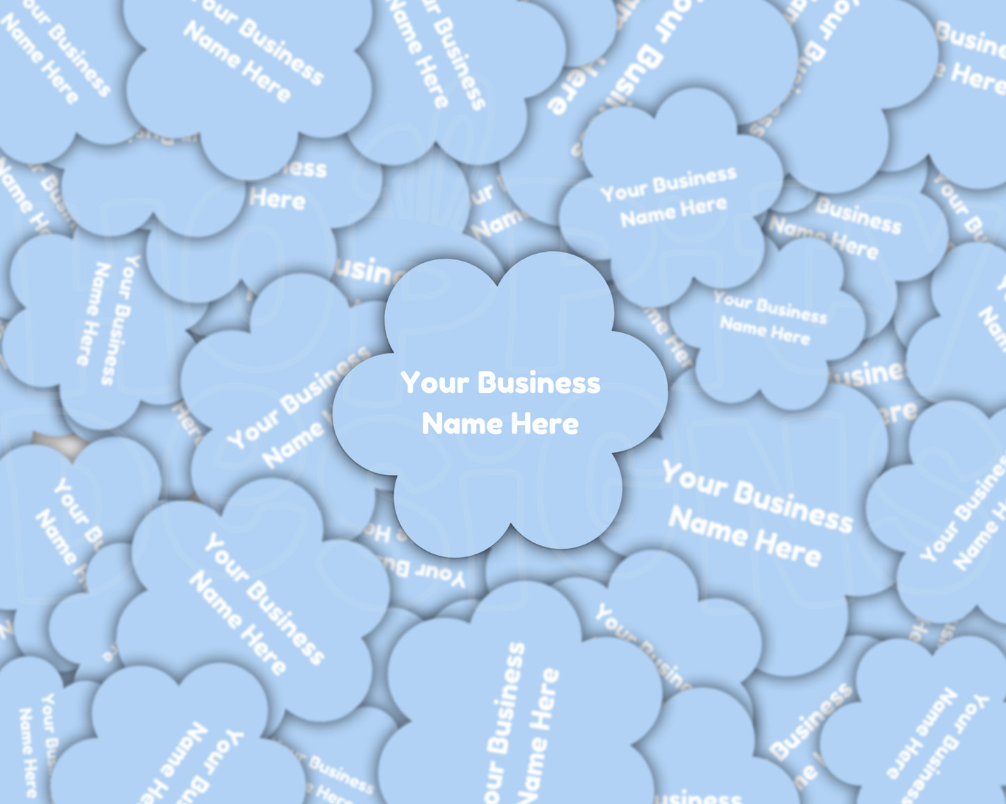 Business Name Stickers - Pastel Flower Envelope/Parcel Stickers