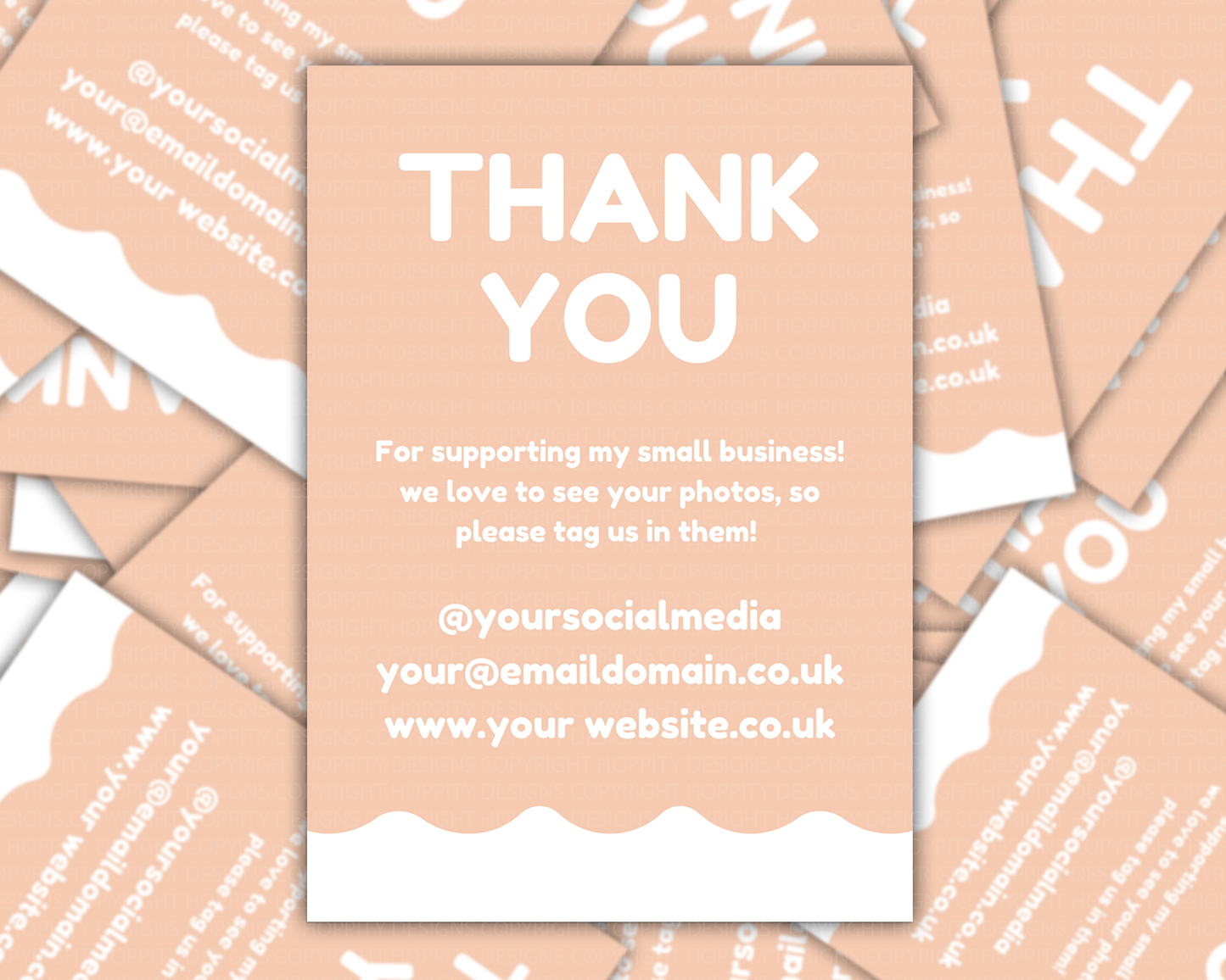 Solid Pastel A6 Thank You Cards