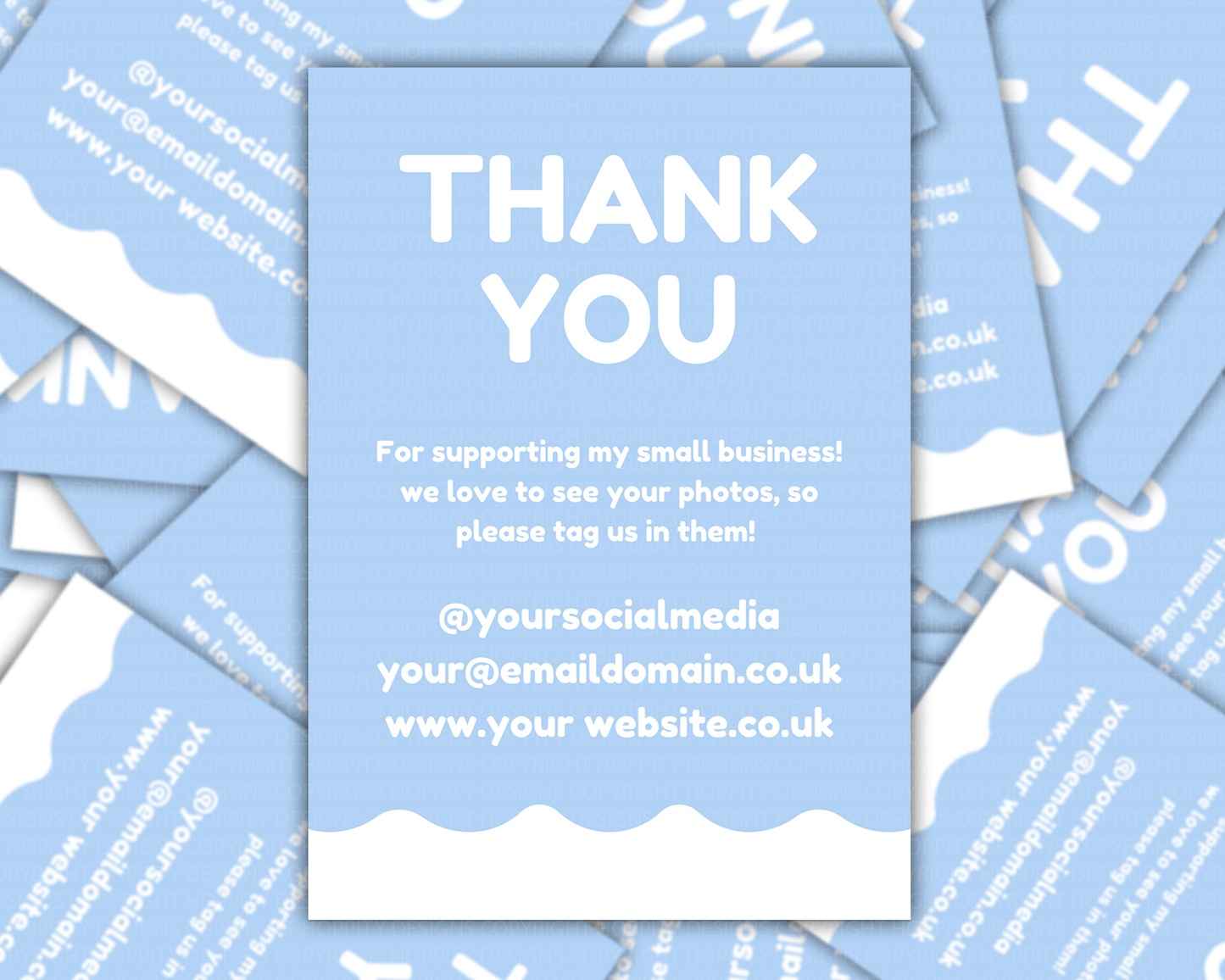Solid Pastel A6 Thank You Cards