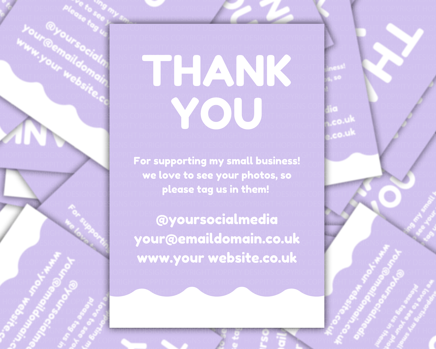 Solid Pastel A6 Thank You Cards