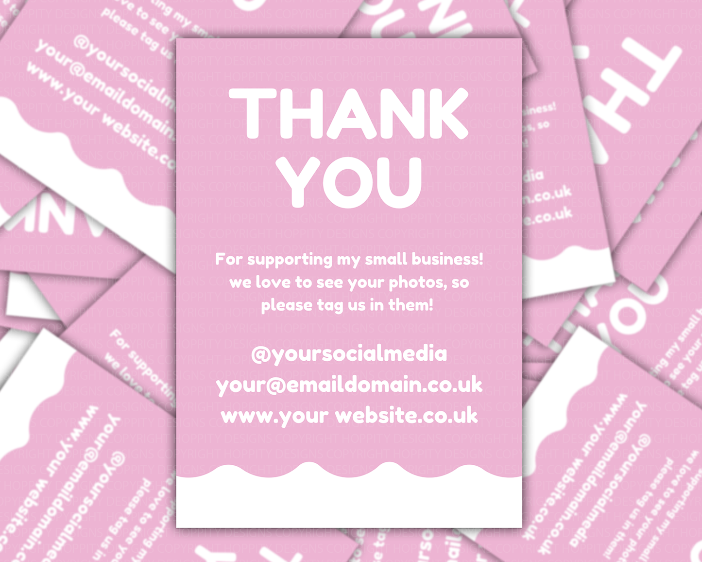 Solid Pastel A6 Thank You Cards
