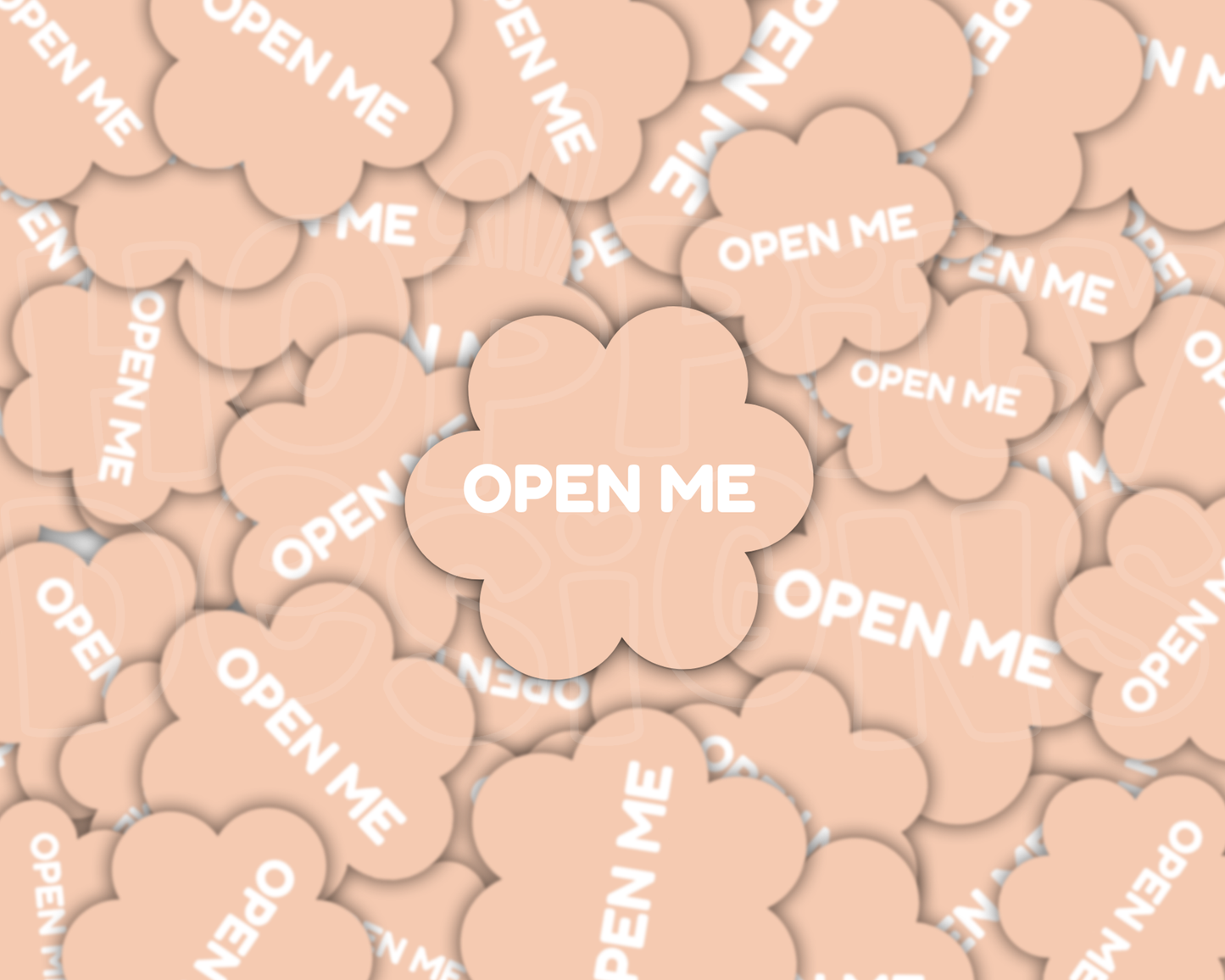 Open Me - Pastel Flower Envelope/Parcel Stickers