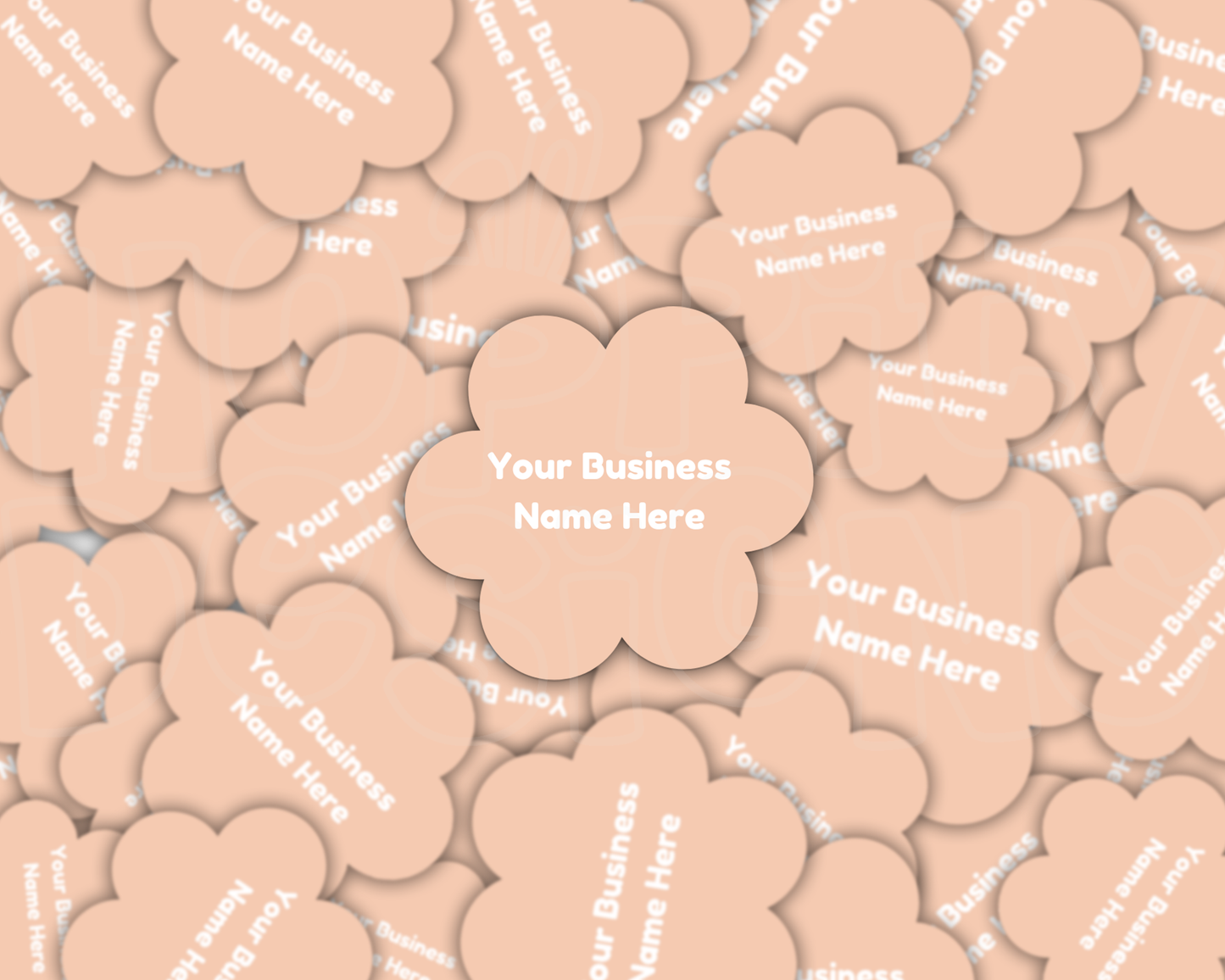 Business Name Stickers - Pastel Flower Envelope/Parcel Stickers