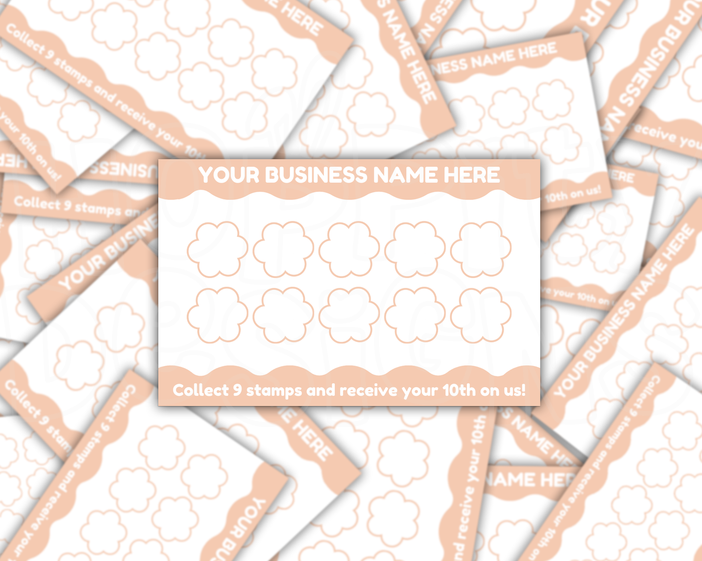 Scalloped Edge Loyalty Cards - Pre Designed
