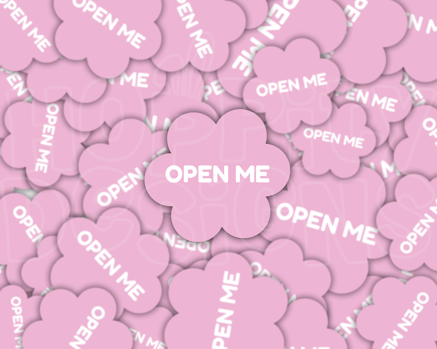Open Me - Pastel Flower Envelope/Parcel Stickers