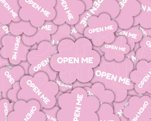 Open Me - Pastel Flower Envelope/Parcel Stickers