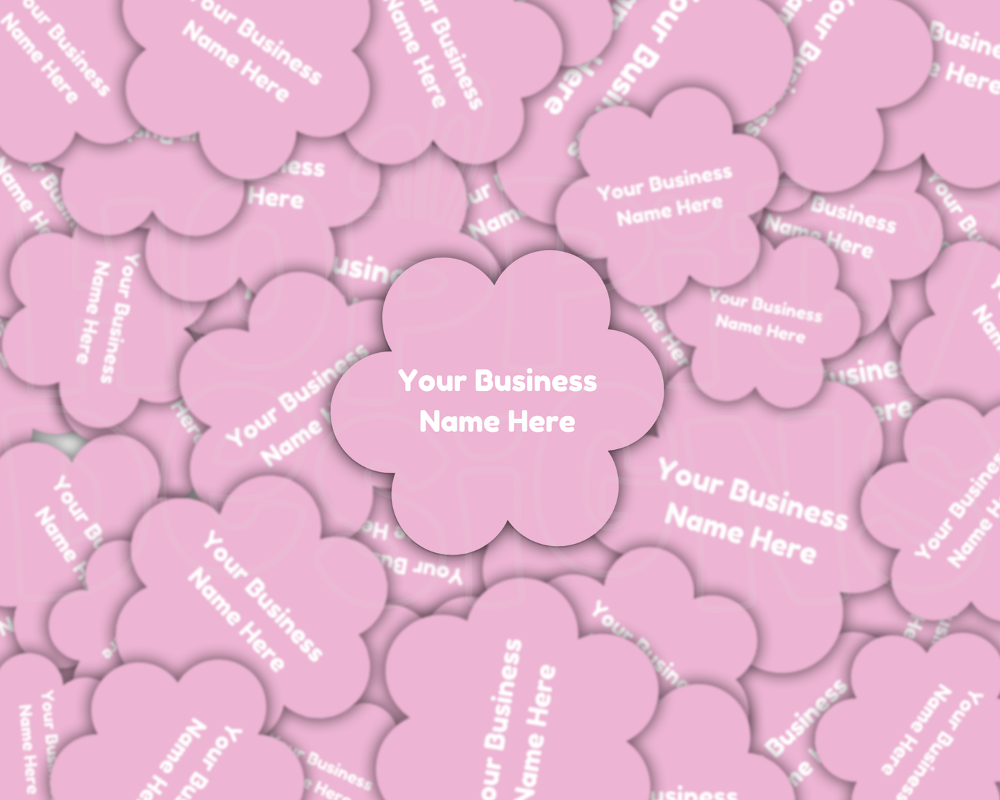 Business Name Stickers - Pastel Flower Envelope/Parcel Stickers