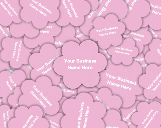 Business Name Stickers - Pastel Flower Envelope/Parcel Stickers