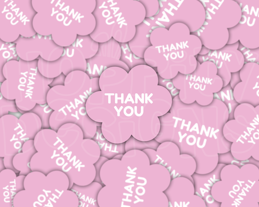 Thank You - Pastel Flower Envelope/Parcel Stickers