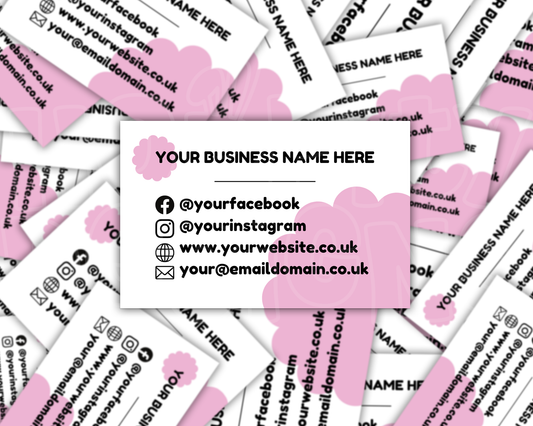 White Business Cards with Pastel Accents - Pre Designed
