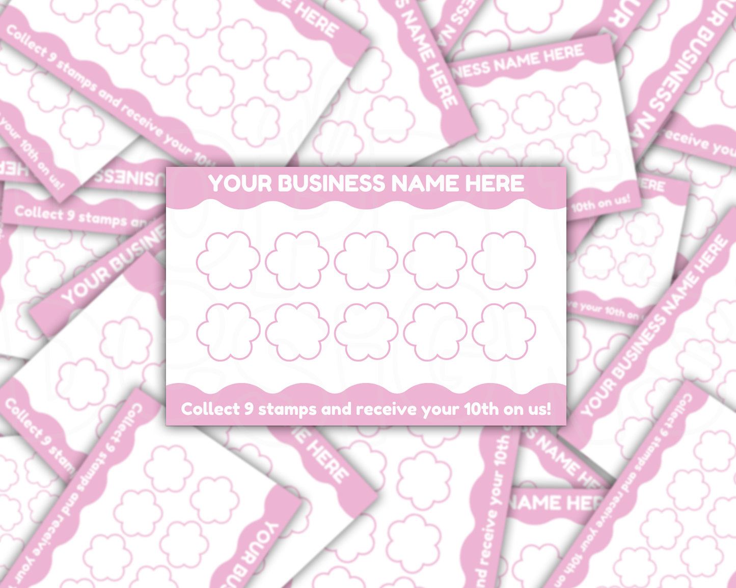 Scalloped Edge Loyalty Cards - Pre Designed