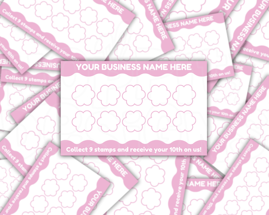 Scalloped Edge Loyalty Cards - Pre Designed