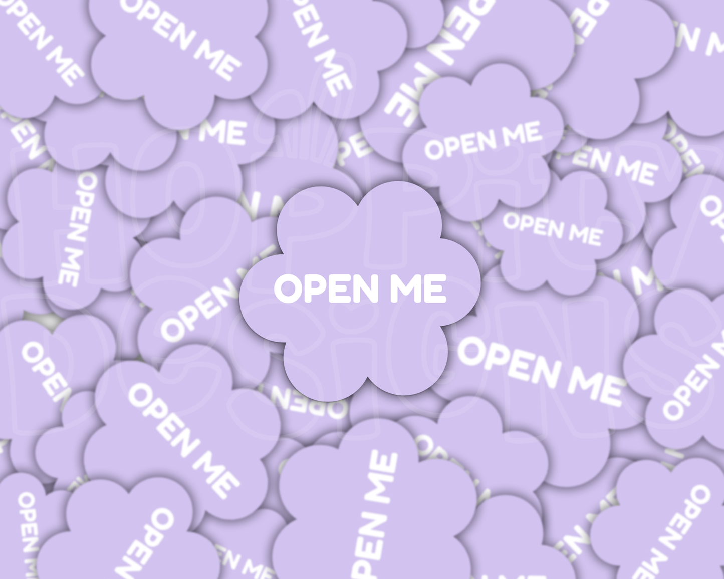 Open Me - Pastel Flower Envelope/Parcel Stickers