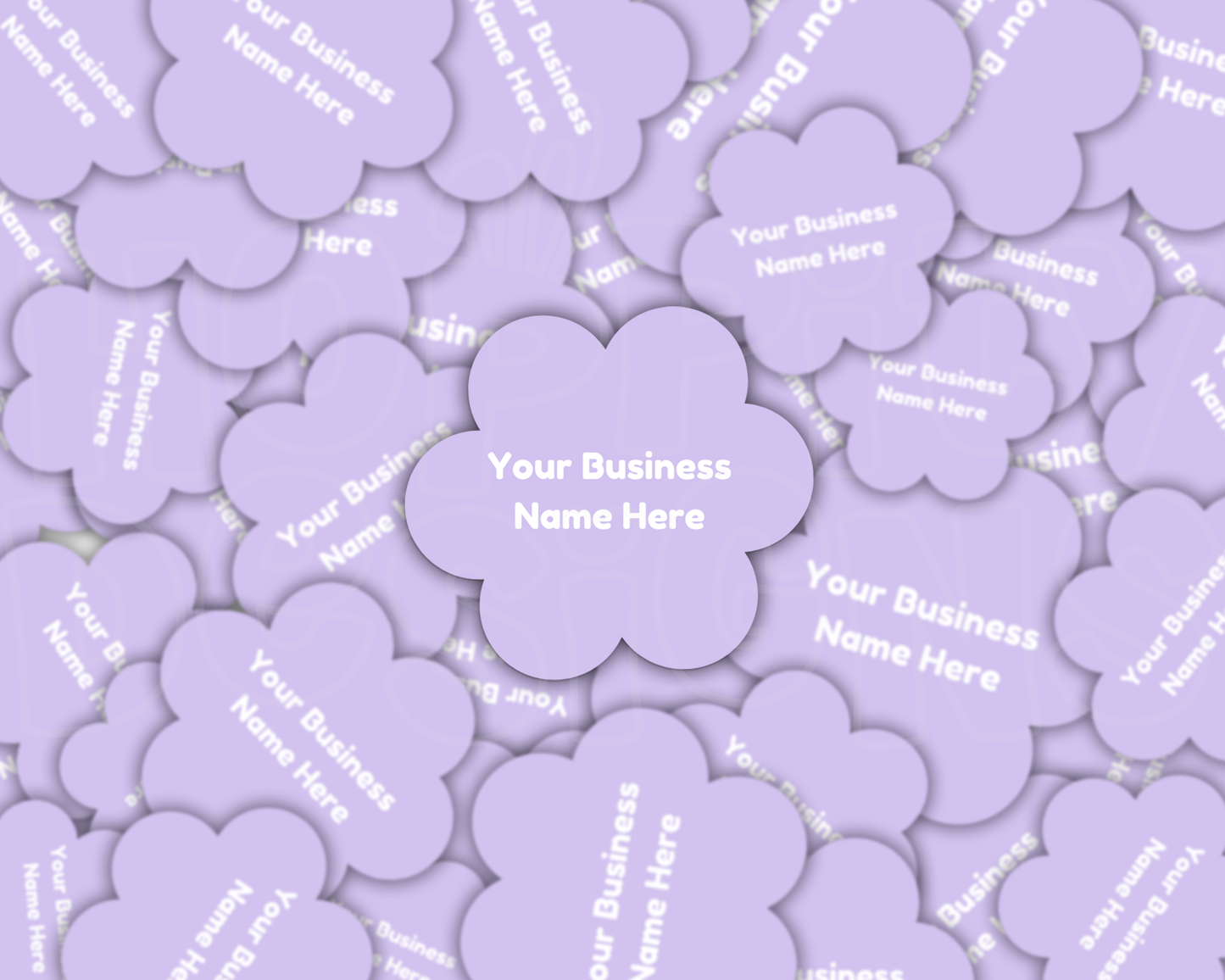 Business Name Stickers - Pastel Flower Envelope/Parcel Stickers