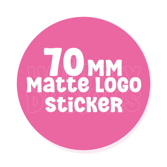 70mm Round Logo Stickers