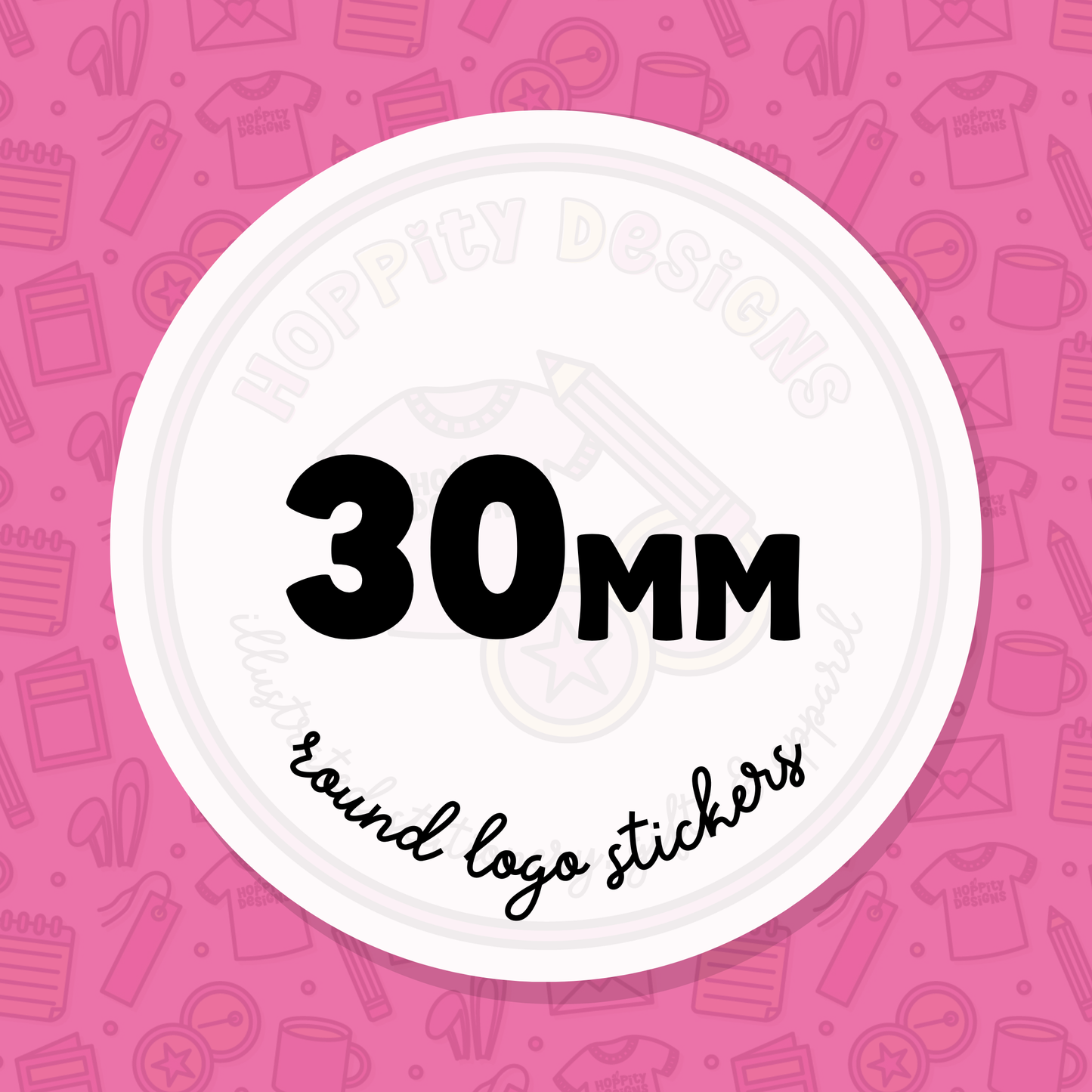 30mm Round Logo Stickers