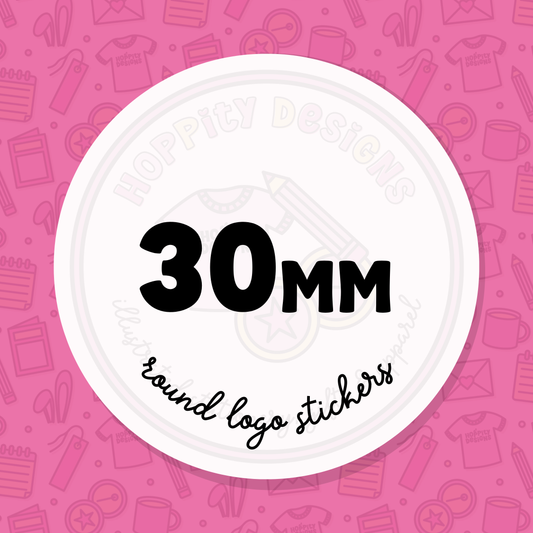 30mm Round Logo Stickers