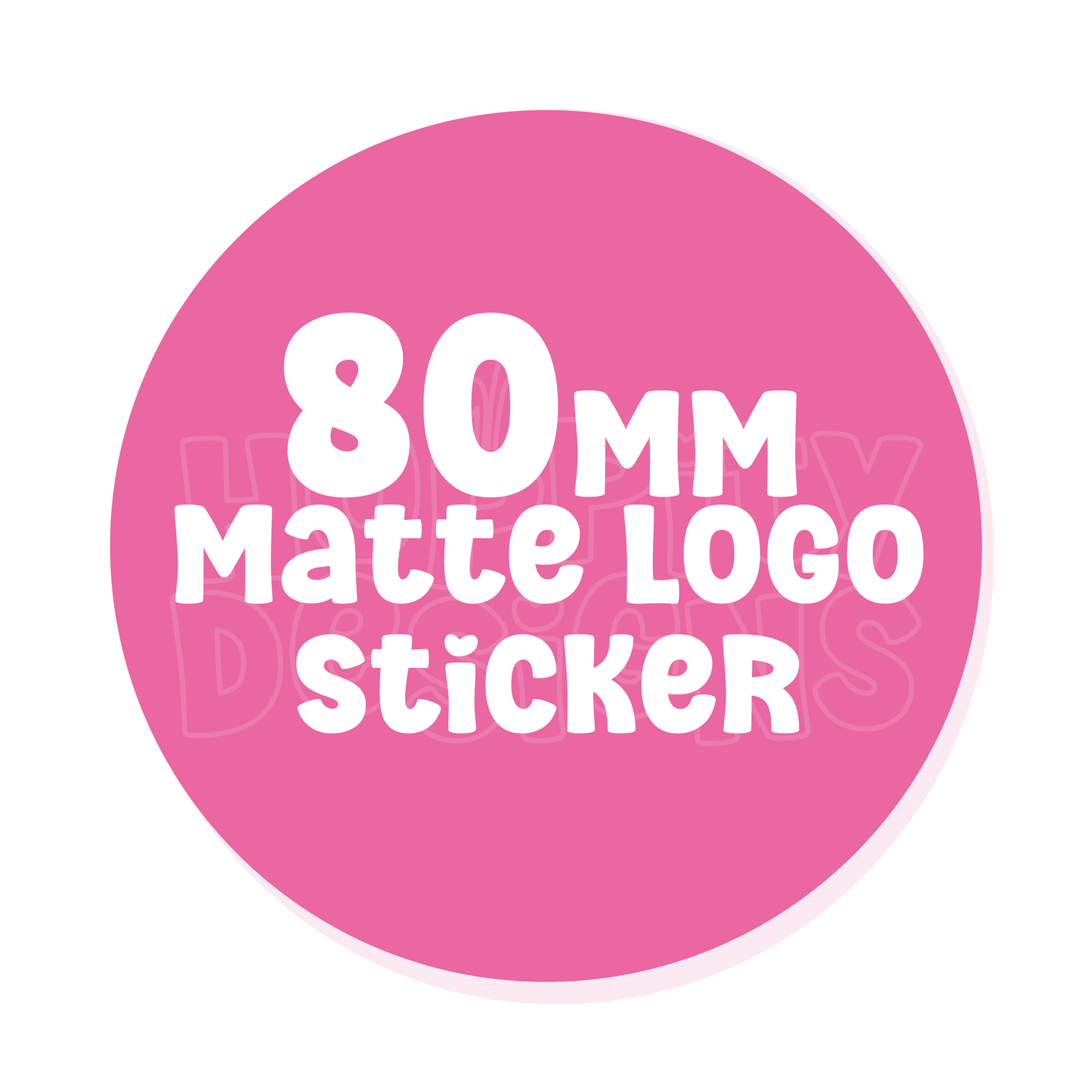 80mm Round Logo Stickers